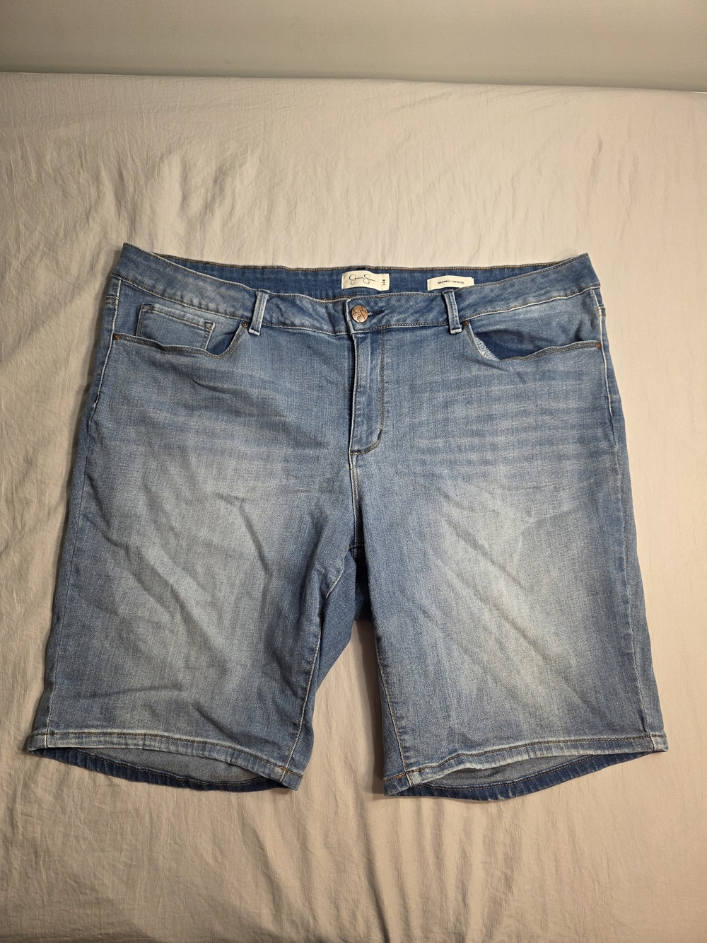 Jessica Simpson Maxwell Bermuda Light Wash Denim Shorts